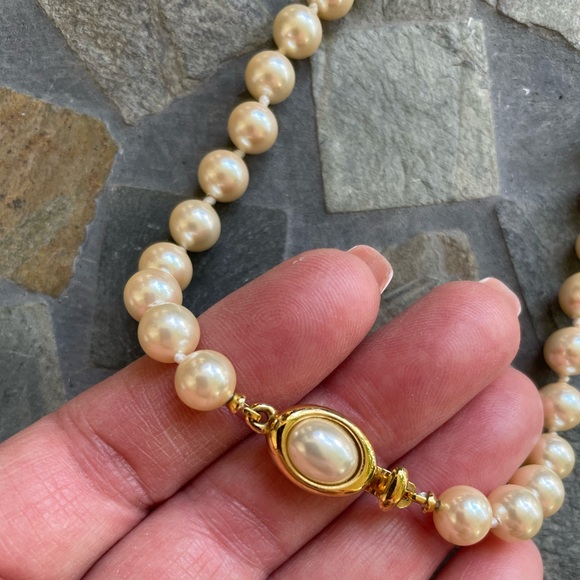 VTG Carolee 14K Gold plated pearl necklace - Picture 5 of 12